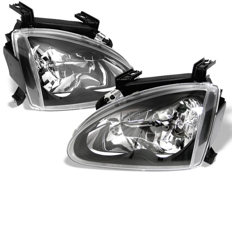 Spyder 5012586 fits Honda 93-97 Del Sol Crystal Headlights Black HD-YD-HD93-BK
