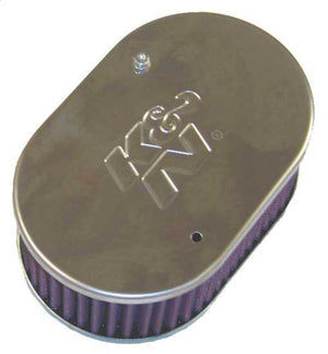 K&N Engineering 56-9104 K&N Universal Custom Air Filter - Oval Shape 2in Neck Flange / 5.25in ID / 2.5in Height - Red