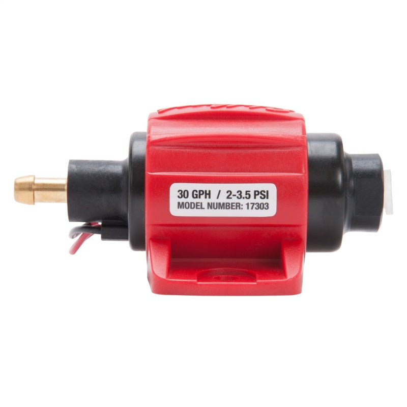 Edelbrock 17303 Fuel Pump Low Pressure 12V 30 GPH Gasoline Only