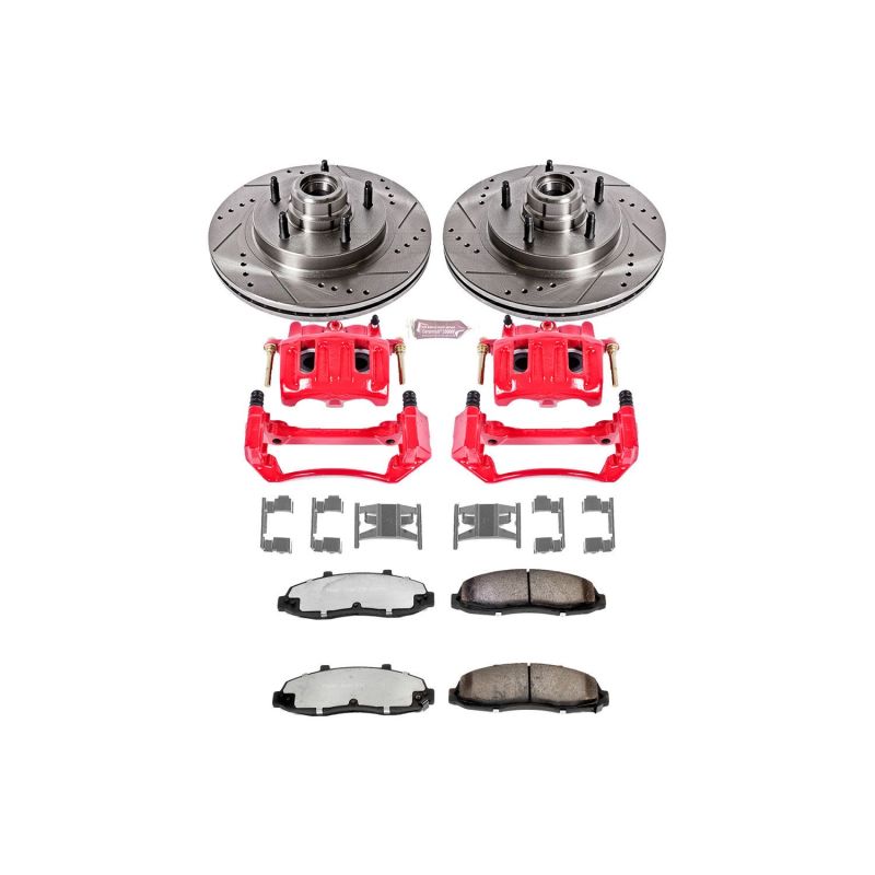 Power Stop KC1863-36 97-98 fits Ford F-150 Front Z36 Truck & Tow Kit w/Cals