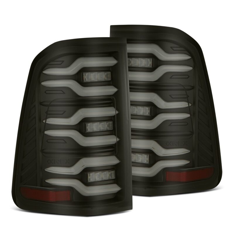 AlphaRex 640040 19-21 fits Dodge Ram 1500 Luxx-Series LED Tail Lights Black w