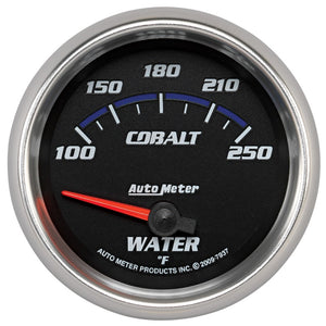 AutoMeter 7937 Autometer Cobalt 66mm 100-250 Degree F Electric Water Temperature Gauge