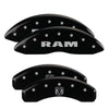 MGP 55005SRMHBK 4 Caliper Covers Engraved Front fits Ram Rear Ramhead Black Fini