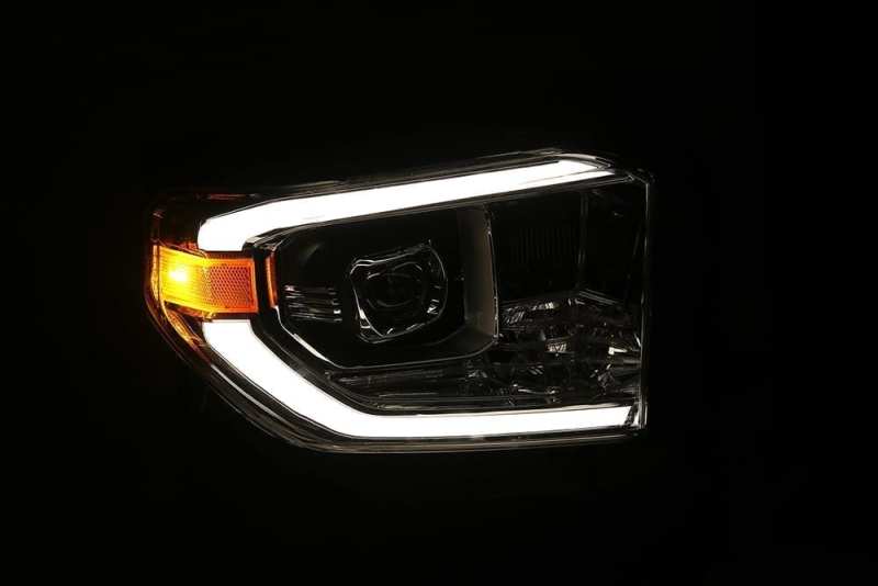 AlphaRex 880804 fits Toyota 14-20 Tundra LUXX LED Proj Headlights Plank Style Alpha Black w/Activ Light/DRL