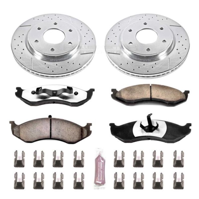 PowerStop K2119-36 90-99 fits Jeep Cherokee Front Z36 Truck & Tow Brake Kit
