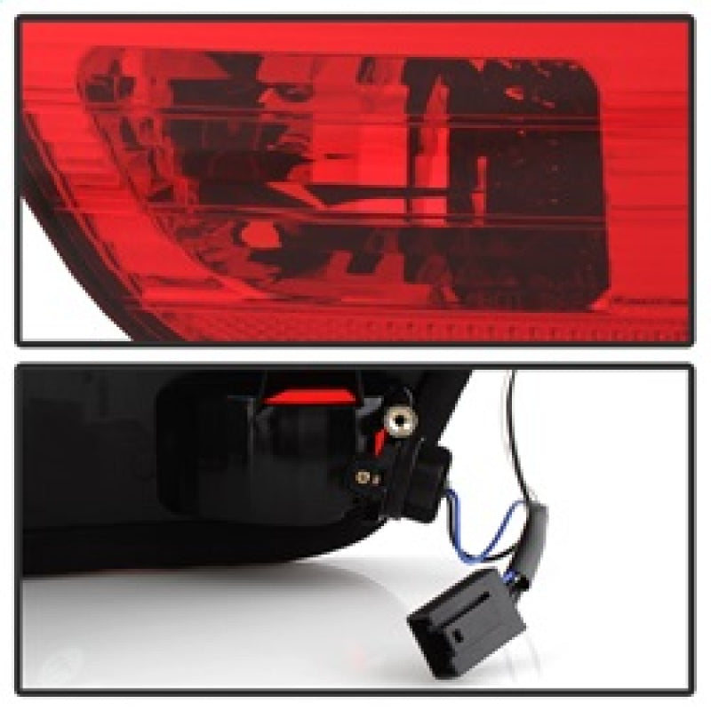 Spyder 5000835 fits BMW 00-06 E53 X5 4PCS Euro Style Tail Lights- Red Clear ALT