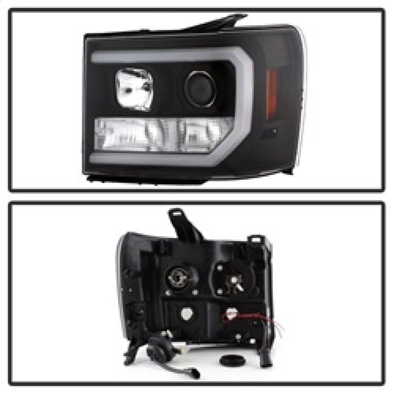 Spyder 5083630 fits GMC 07-13 Sierra 1500/2500/3500 V2 Projector Headlights- Bl