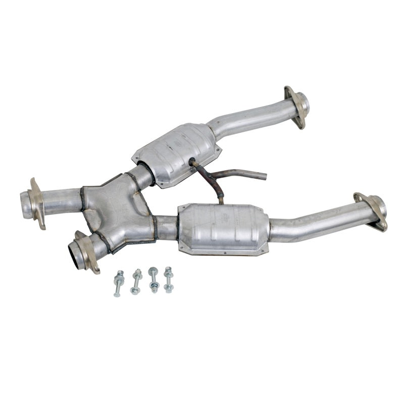 BBK 1672 Mustang 5.0 Short Mid X Pipe With Catalytic Converters 2-1/2 For BBK Long Tube Headers