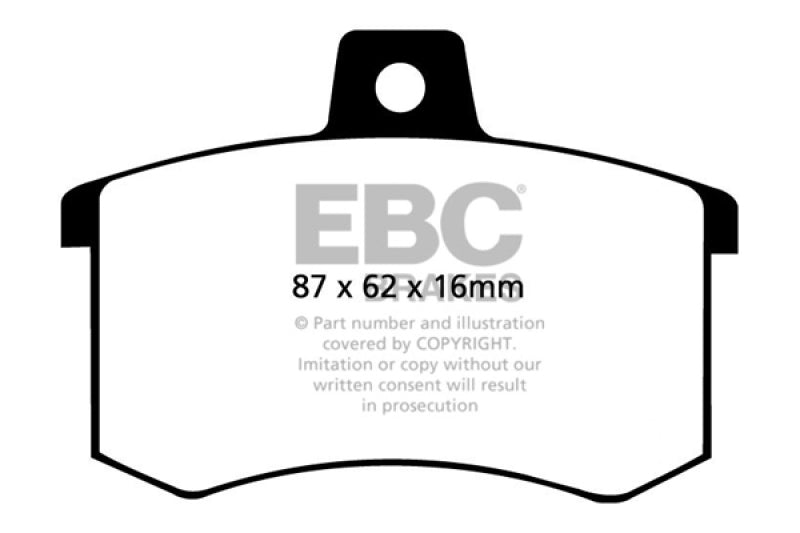 EBC DP2370 fits Alfa Romeo 91-95 164 2.0 Turbo Greenstuff Rear Brake Pads