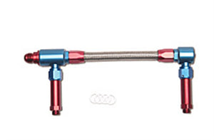 Russell 641280 Performance -8 AN to -8 AN ProFlex Demon Carb Dual Inlet Carb Kit (Red/Blue)