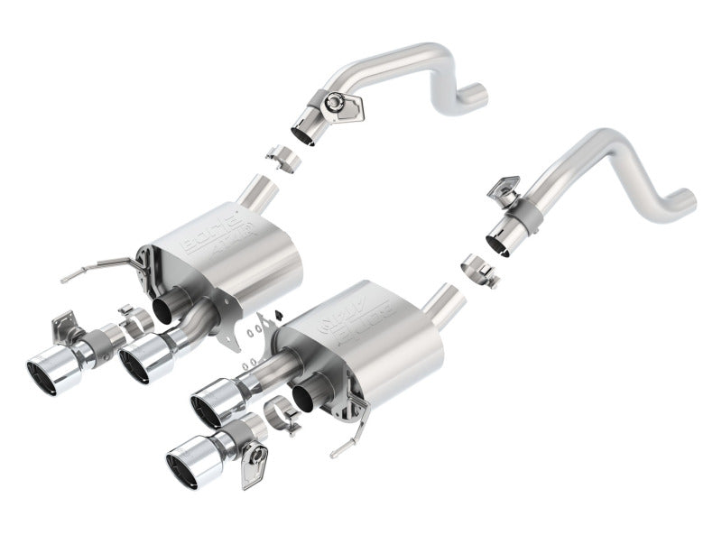 Borla 11856 fits Chevy 14-15 Corvette C7 6.2L RWD w/AFM &NPP ATAK-Type Dual Rd Rolled Center Rear Exit Exhaust