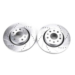 PowerStop fits Jeep 18-19 Wrangler Front Evolution Drilled & Slotted Rotors -