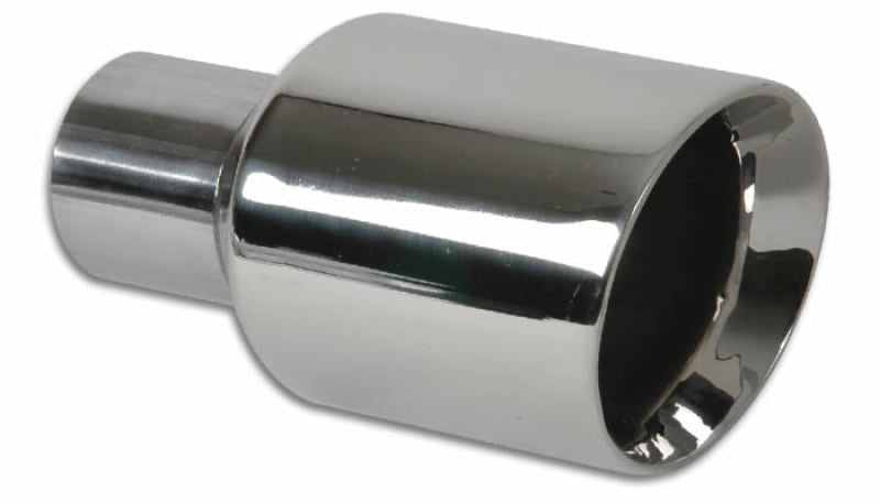 Vibrant 1272  Inlet I.D. 3.50in Outlet O.D. Round Stainless Steel Tip (Double W