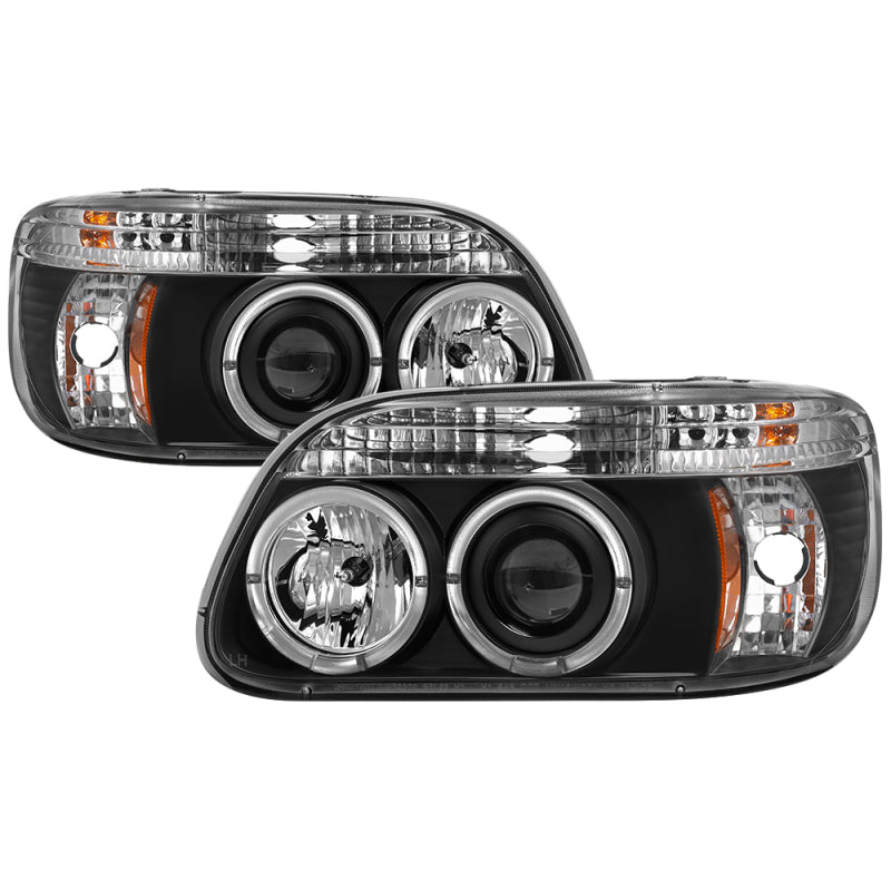 Spyder 5010131 fits Ford 95-01 Explorer 1PC Projector Headlights LED Halo Blk P