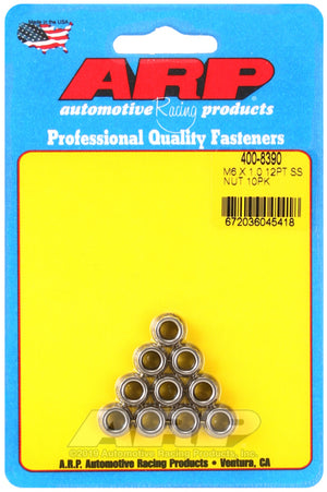 ARP 400-8390 M6 X 1.00 (M8 wr) Stainless Steel 12pt Nut Kit (Pack of 10)