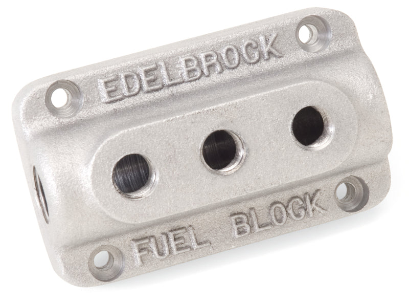 Edelbrock 1285 Fuel Block Triple As Cast