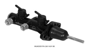 Wilwood 260-14241-BK Tandem Remote Master Cylinder - 7/8in Bore Black