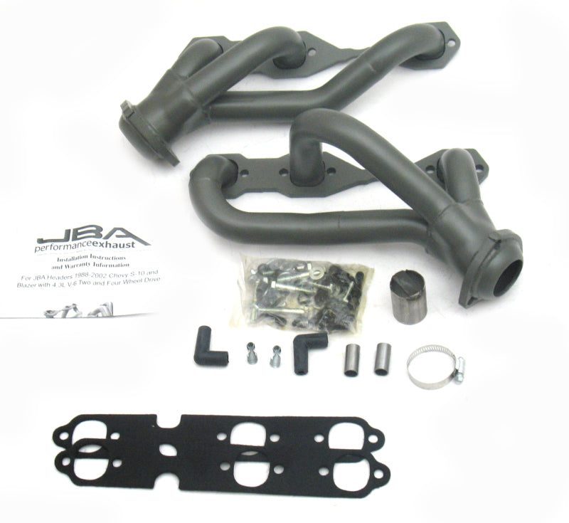 JBA 1840S-3JT & 02-03 GM S-Truck 4.3L V6 4WD 1-1/2in Primary Ti Ctd Cat4Ward Header