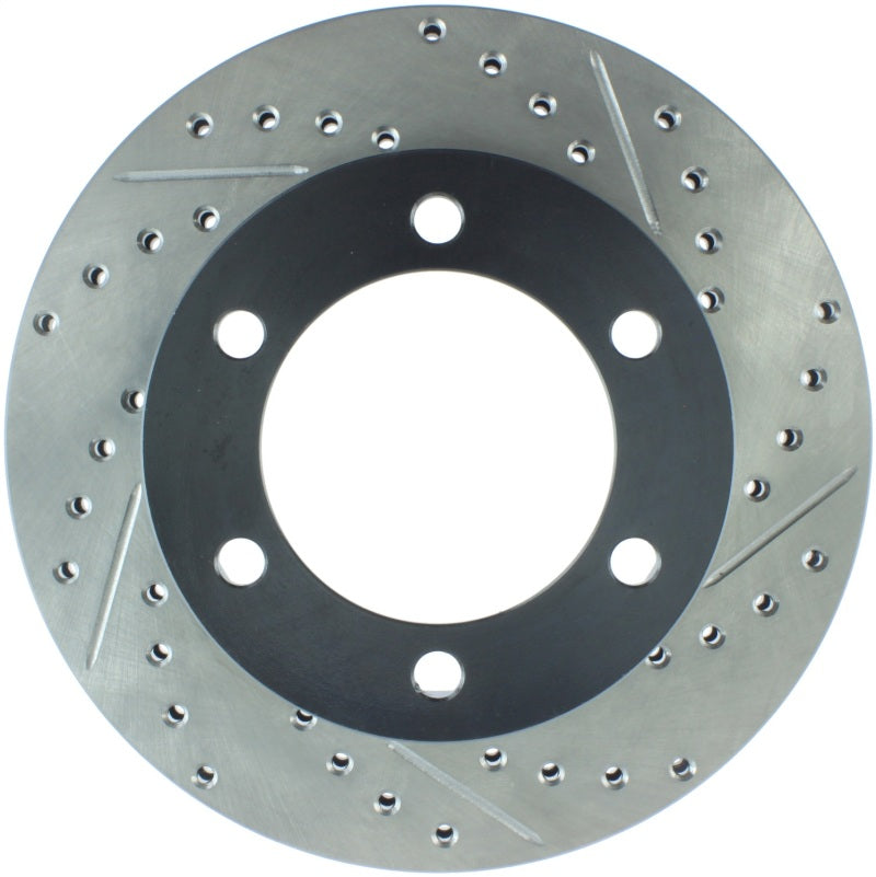 Stoptech 127.44109L 95-03 Toyota Tacoma (6 Lug) / 96-00 4Runner Front Left Slotted & Drilled Rotor