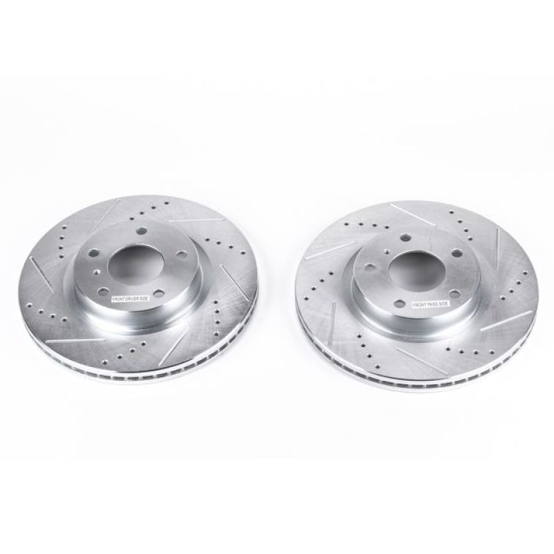 PowerStop fits Infiniti 03-05 G35 Front Evolution Drilled & Slotted Rotors -