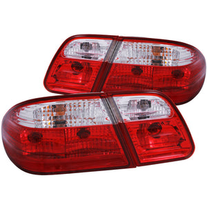ANZO 221162 1996-2002 fits Mercedes Benz E Class W210 Taillights Red/Clear G2