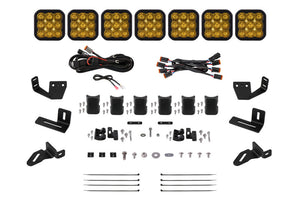 Diode Dynamics DD7827 Prinsu/Sherpa Roof Racks- SS5 7-Pod CrossLink Mounting Kit - Sport Yellow Driving