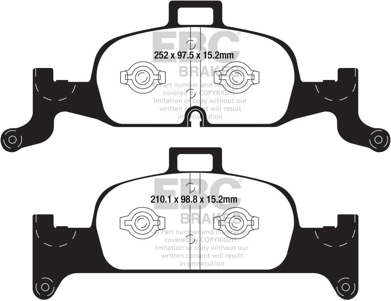 EBC DP22290 2018+ fits Audi A4 Allroad Quattro 2.0L Turbo Greenstuff Front Brake Pads