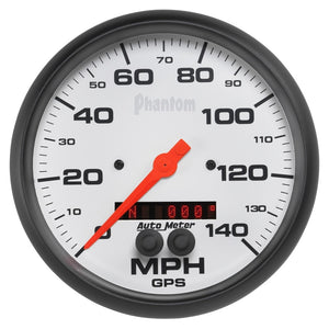 AutoMeter 5881 Autometer Phantom 5in 140 MPH In-Dash Full Sweep Speedometer w/ GPS Rally Nav Display