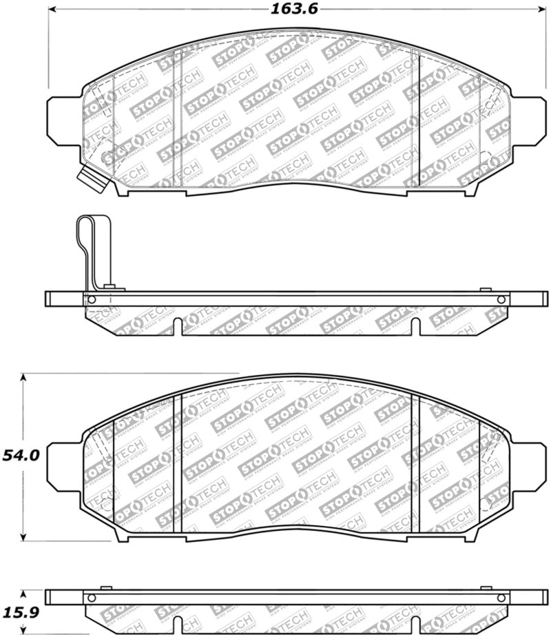 Stoptech 305.1094 Street Select Brake Pads - Front