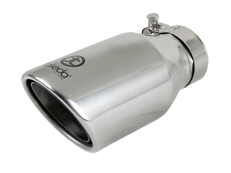 AFE 49T25404-P08  304 Stainless Steel Clamp-On Exhaust Tip 2.5in. Inlet / 4in.