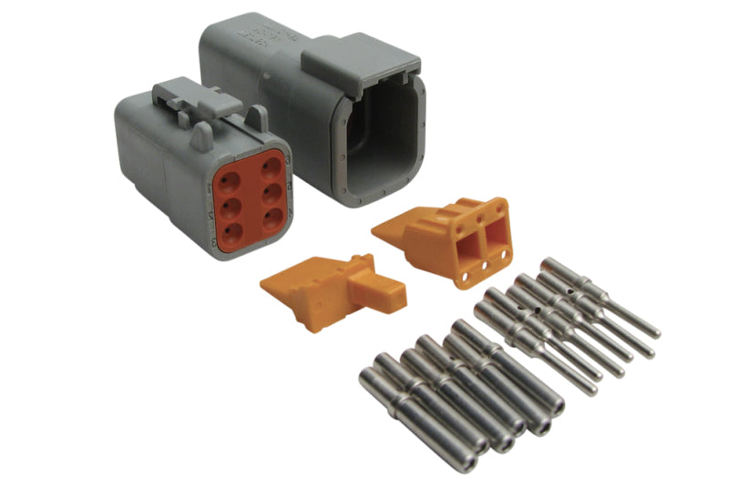 Haltech HT-031015 Matching Set of Deutsch DTM-6 Connectors 7.5 Amp Plug & Pins