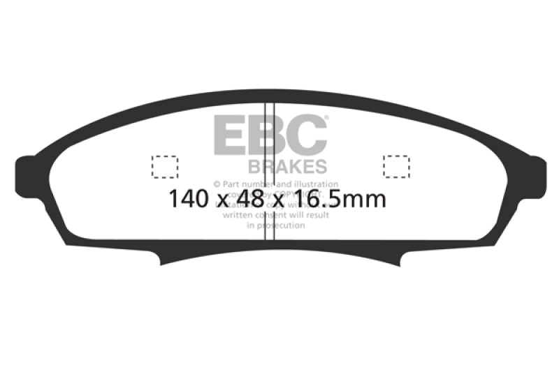 EBC DP21252 fits Buick 88-90 Regal 2.8 Greenstuff Front Brake Pads