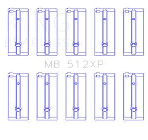 King MB512XP fits Ford BDA - European (Size STD) Performance Main Bearing Set