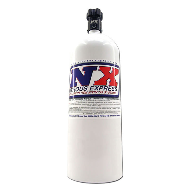 Nitrous Express 11150 15lb Bottle w/Lightning 500 Valve (6.89 Dia x 26.69 Tall)