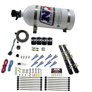 Nitrous Express 80009-10 8 Cyl Soft Line Shark Rail Nitrous Kit w/10lb Bottle