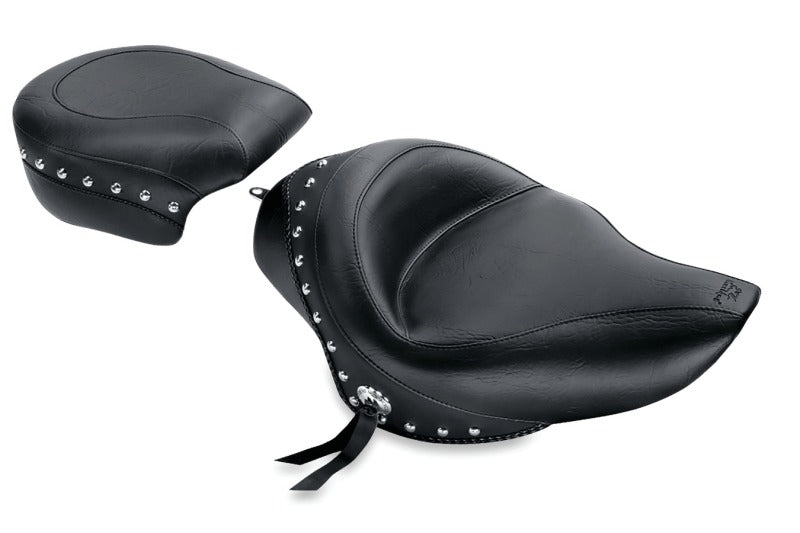 Mustang 76501 Harley Sportster Standard Touring Passenger Seat w/Studs - Black