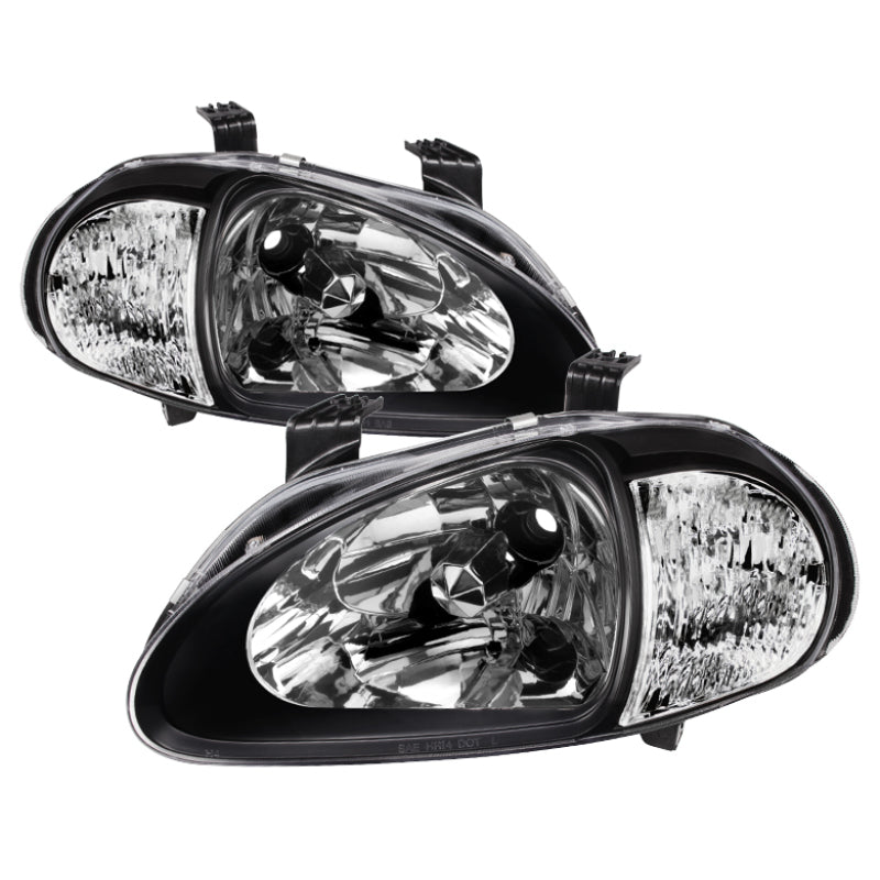 5014207 Xtune fits Honda 93-97 Del Sol 1Pc Crystal Headlights Black HD-ON-HDEL