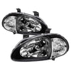 5014207 Xtune fits Honda 93-97 Del Sol 1Pc Crystal Headlights Black HD-ON-HDEL