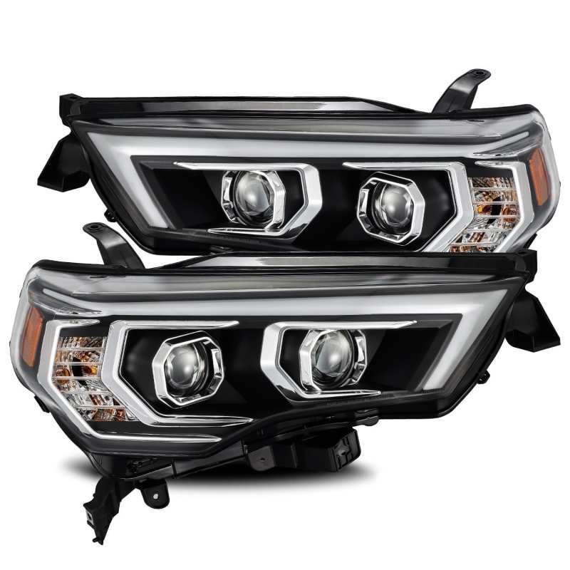 AlphaRex 880732 fits Toyota 14-20 4Runner PRO-Series Projector Headlights Plank Style Black w/Sequential Signal