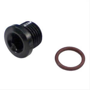 Fragola 481304-BL -4AN (7/16-20) Socket Hex Port Plug - Black