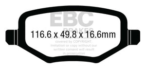 EBC UD1657 12+ fits Chrysler Town & Country 3.6 Ultimax2 Rear Brake Pads