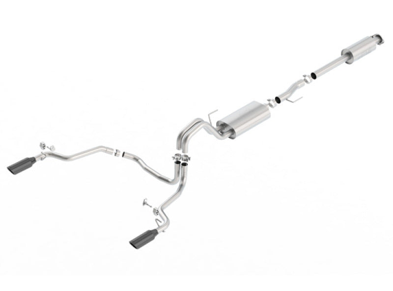 Borla 140615BC fits Ford 15-17 F-150 2.7L/ 3.5L EcoBoost/ 5.0L V8 Rear Exit S-Type Catback Exhaust Black Chrome