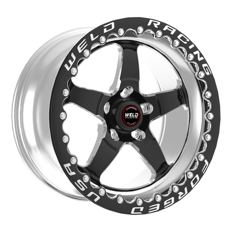 Weld  71MB514B65F S71 15x14.33 / 5x4.75 BP / 6.5in. BS Black Wheel (Medium Pad)