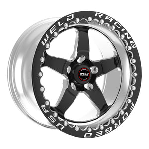 Weld  71LB515B45D S71 15x15.33 / 5x4.75 BP / 4.5in. BS Black Wheel (Low Pad) - B