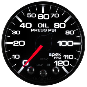 AutoMeter P525328 Autometer Spek-Pro - Nascar 2-1/16in Oil Press 0-120 psi Bfb Ecu