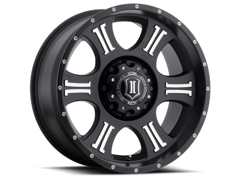 ICON 1020905556MB Shield 20x9 5x150 16mm Offset 5.625in BS 110.1mm Bore Satin Black/Machined Wheel