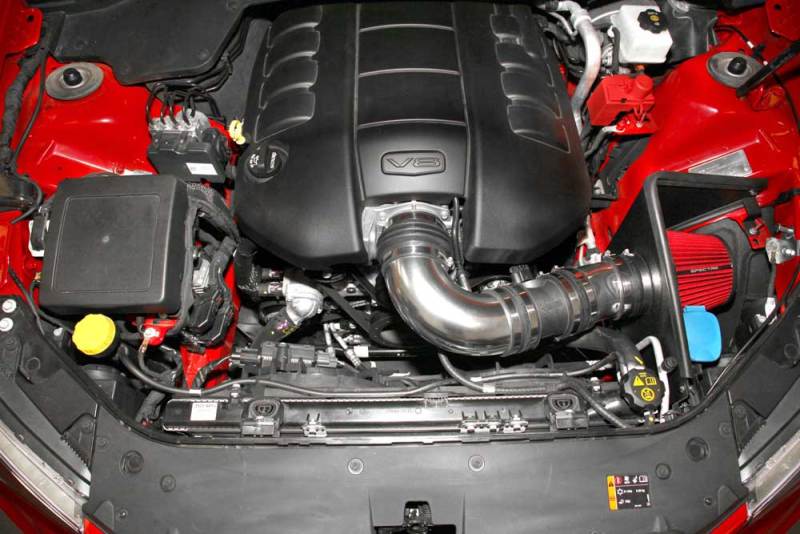 Spectre 9017 08-09 Pontiac G8 V8-6.0/6.2L F/I Air Intake Kit - Polished w/Red Filter