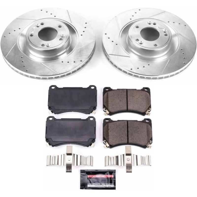 PowerStop K5928 2011 fits Hyundai Equus Front Z23 Evolution Sport Brake Kit