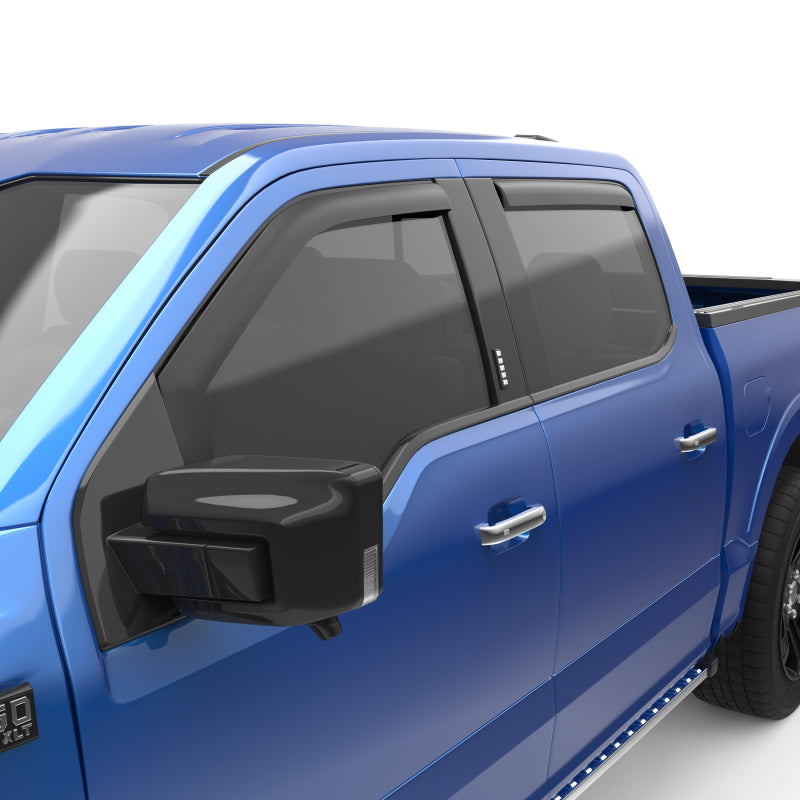 EGR 573495 15+ fits Ford F150 Crew Cab In-Channel Window Visors - Set of 4 - Matte (573495)
