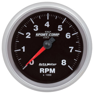 AutoMeter 880829 Autometer Sport-Comp II 3-3/8in 8K RPM SPN 190 Tachometer